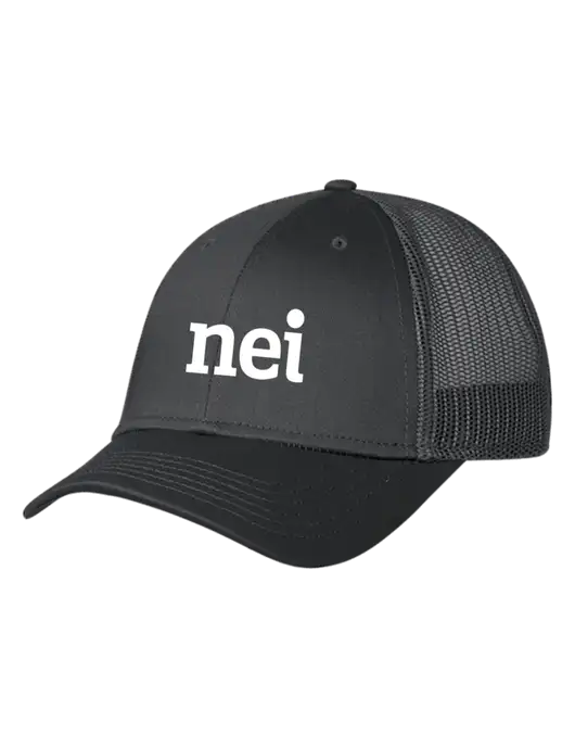 Charcoal Mesh Trucker Cap Snap Back w/NEI Logo
