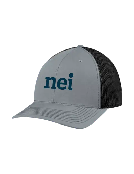 Richardson Adjustable Snapback Original 112 Trucker Cap Heather Grey w/Black Mesh w/NEI Logo