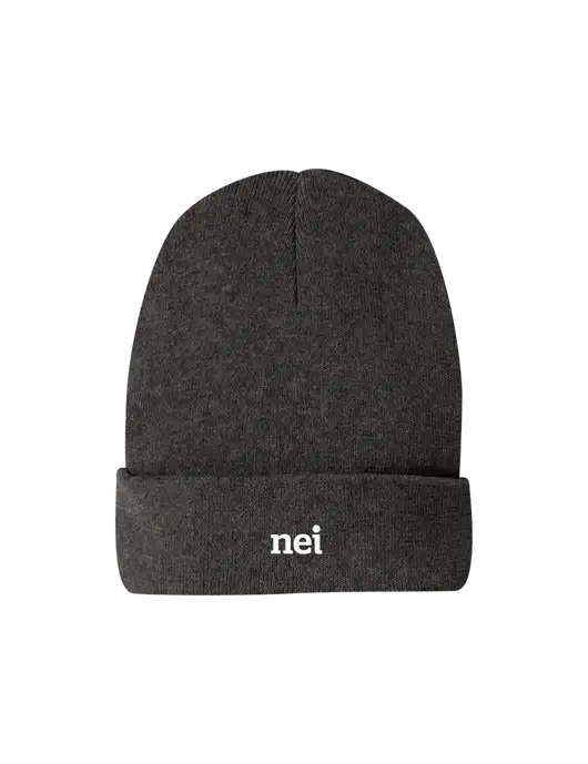 Recycled Charcoal Heather Beanie w/NEI Logo