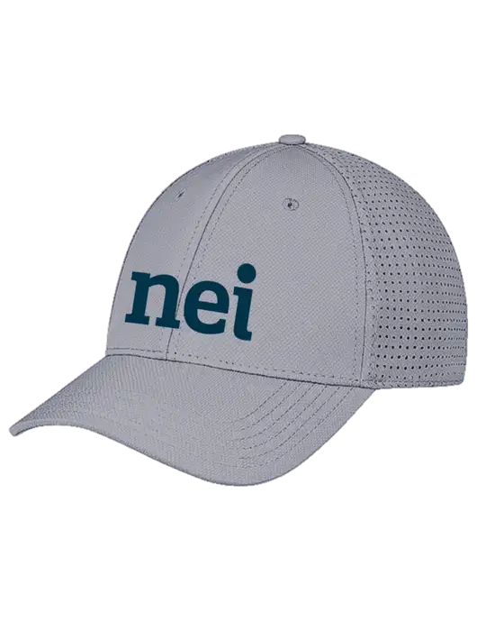 Grey Performance Stretchable Cap Hook & Loop w/NEI Logo