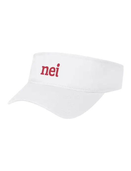 White Cap Visor w/NEI Logo