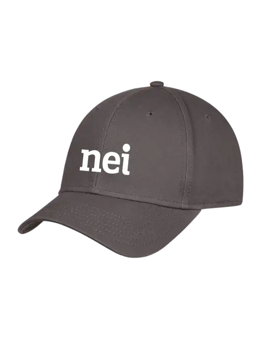 Charcoal Structured Cap Hook & Loop w/NEI Logo