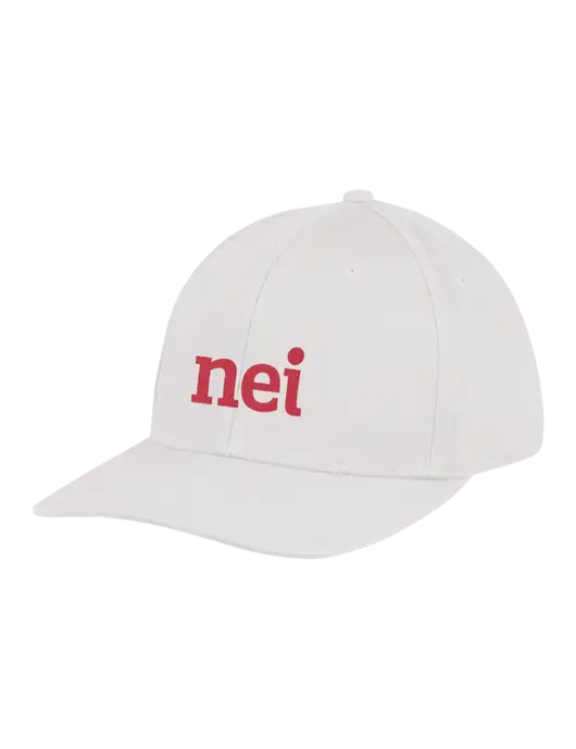 Premium Modern Structured Twill White Snapback Cap w/NEI Logo