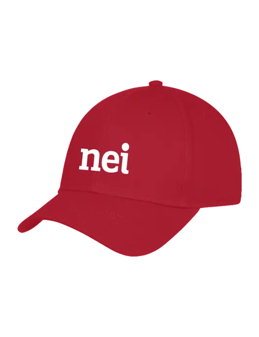 Red Structured Cap Hook & Loop w/NEI Logo