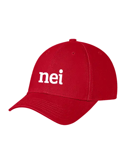 Red Structured Soft Snap Closure Hook & Loop Cap w/NEI Logo
