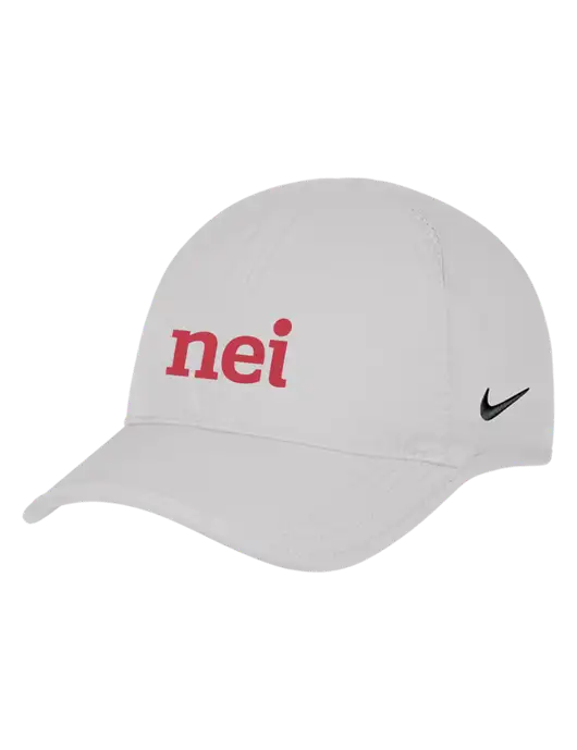 Nike White Featherlight Cap w/NEI Logo