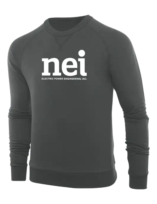 Allmade Charcoal Grey Organic French Terry Crewneck Sweatshirt w/NEI Logo
