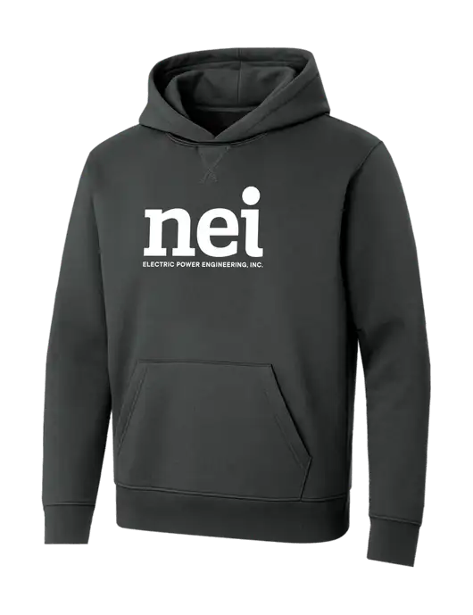 Allmade Charcoal Grey Organic French Terry Pullover Hoodie w/NEI Logo