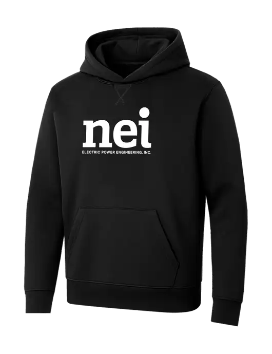Allmade Deep Black Organic French Terry Pullover Hoodie w/NEI Logo