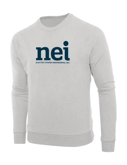 Allmade Granite Grey Heather Organic French Terry Crewneck Sweatshirt w/NEI Logo