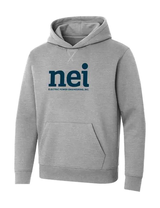 Allmade Granite Grey Heather Organic French Terry Pullover Hoodie w/NEI Logo