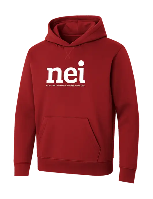 Allmade Revolution Red Organic French Terry Pullover Hoodie w/NEI Logo
