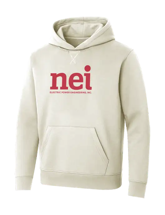 Allmade White Sand Organic French Terry Pullover Hoodie w/NEI Logo