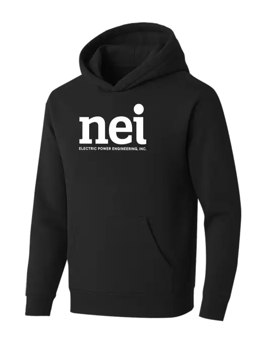 BELLA+CANVAS Black Sponge Fleece Pullover Hoodie w/NEI Logo