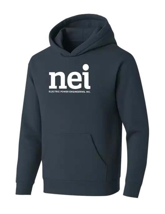BELLA+CANVAS Dark Grey Sponge Fleece Pullover Hoodie w/NEI Logo