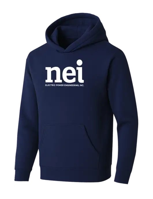 BELLA+CANVAS Navy Sponge Fleece Pullover Hoodie w/NEI Logo