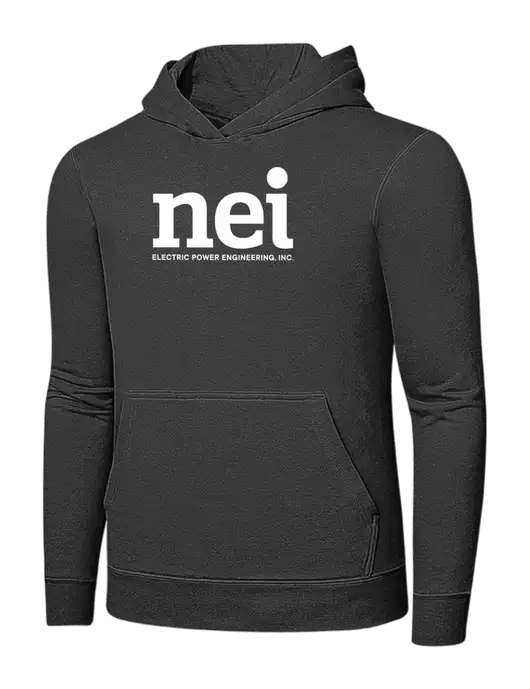 Charcoal 7.8 oz Ring Spun Hooded Sweatshirt w/NEI Logo