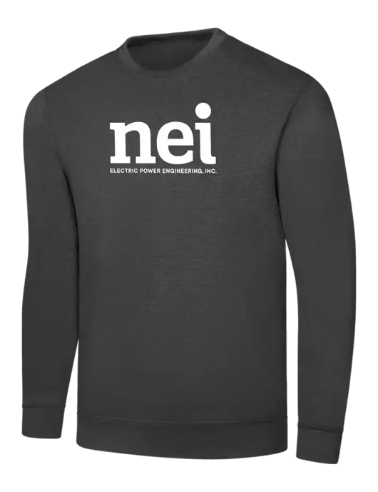 Dark Heather Grey 7.8 oz Ring Spun Crew Sweatshirt w/NEI Logo