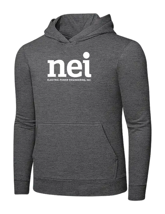 Graphite Heather 7.8. oz Ring Spun Hooded Sweatshirt w/NEI Logo