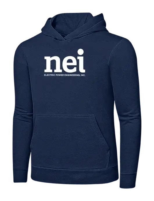 Navy 7.8 oz Ring Spun Hooded Sweatshirt w/NEI Logo