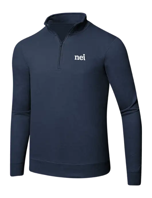 Team Navy 8.5 oz Ring Spun 1/4 Zip Pullover Sweatshirt w/NEI Logo