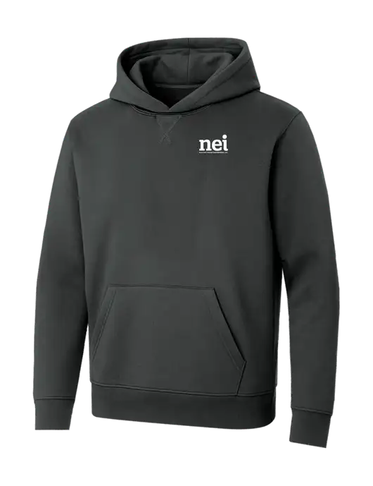Allmade Charcoal Grey Organic French Terry Pullover Hoodie w/NEI Logo