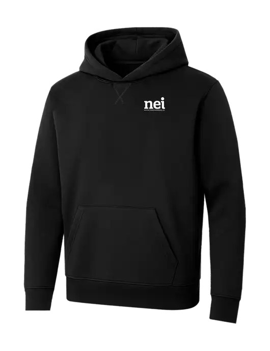 Allmade Deep Black Organic French Terry Pullover Hoodie w/NEI Logo