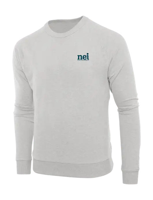 Allmade Granite Grey Heather Organic French Terry Crewneck Sweatshirt w/NEI Logo