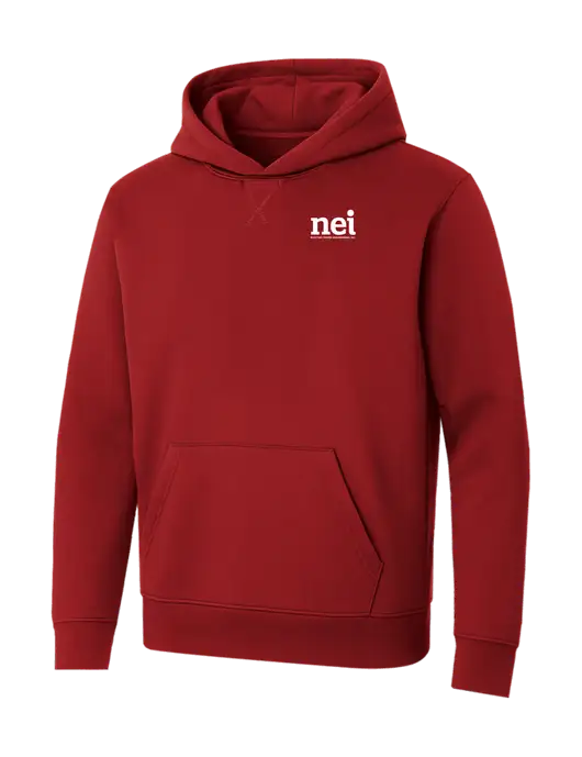 Allmade Revolution Red Organic French Terry Pullover Hoodie w/NEI Logo