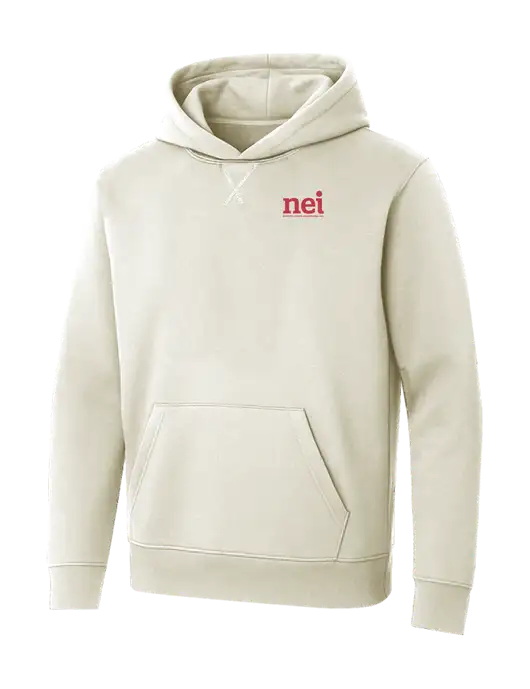 Allmade White Sand Organic French Terry Pullover Hoodie w/NEI Logo
