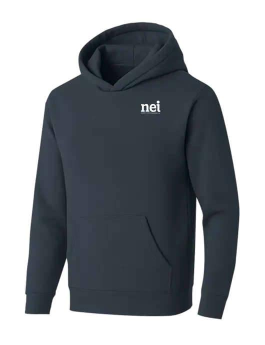 BELLA+CANVAS Dark Grey Sponge Fleece Pullover Hoodie w/NEI Logo