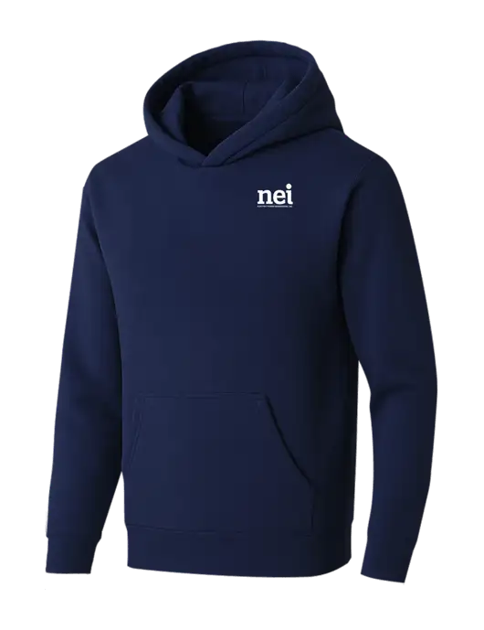 BELLA+CANVAS Navy Sponge Fleece Pullover Hoodie w/NEI Logo