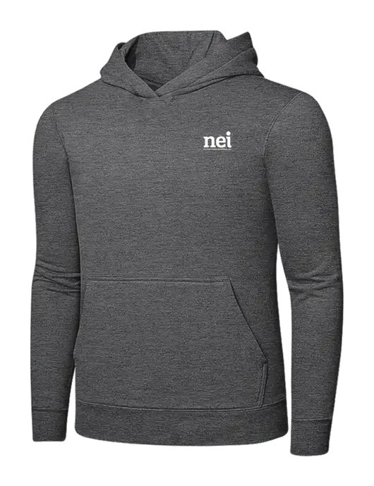 Graphite Heather 7.8. oz Ring Spun Hooded Sweatshirt w/NEI Logo