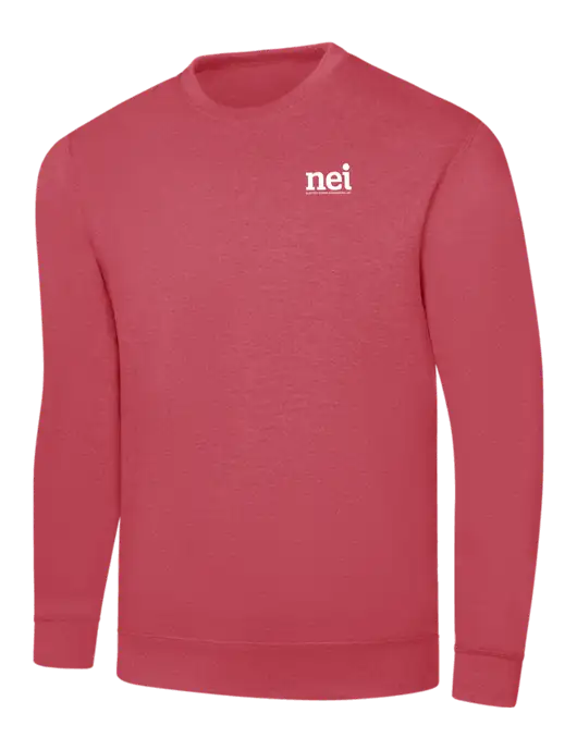 Heather Red 7.8 oz Ring Spun Crew Sweatshirt w/NEI Logo