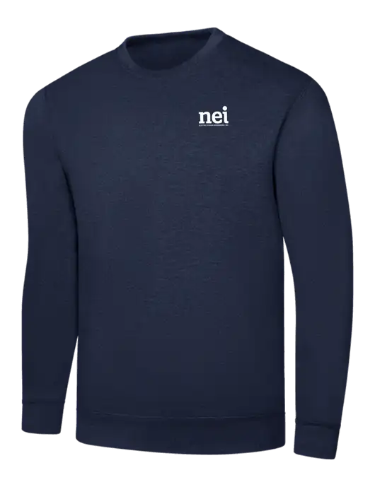 Navy 7.8 oz Ring Spun Crew Sweatshirt w/NEI Logo