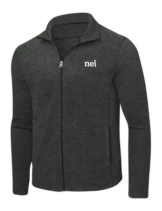 Charcoal Heather Microfleece Full-Zip Jacket w/NEI Logo