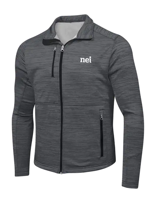 Dark Grey Digi Stripe Fleece Jacket w/NEI Logo