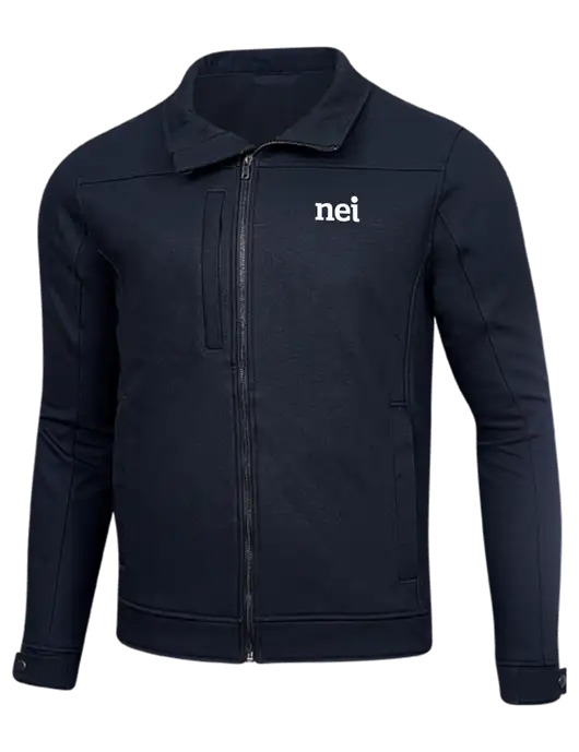 Cornerstone Navy Duck Bonded Soft Shell Jacket w/NEI Logo