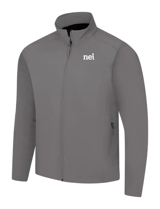 Medium Grey Core Soft Shell Jacket w/NEI Logo