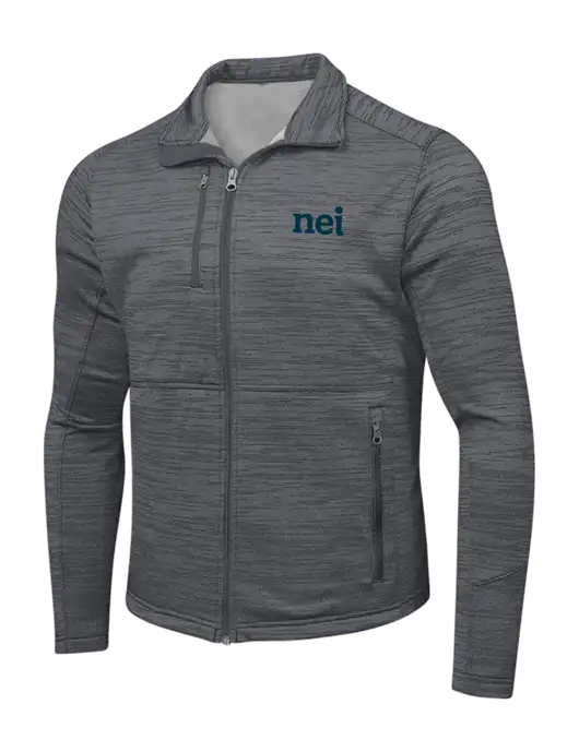 Medium Grey Digi Stripe Fleece Jacket w/NEI Logo