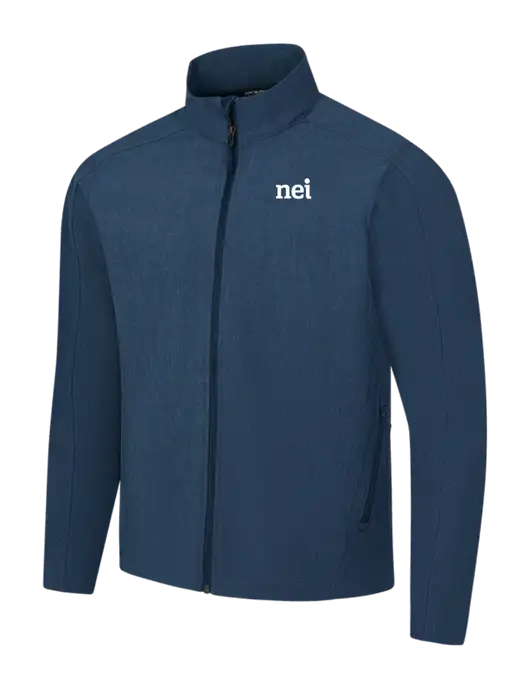 Navy Heather Core Soft Shell Jacket w/NEI Logo