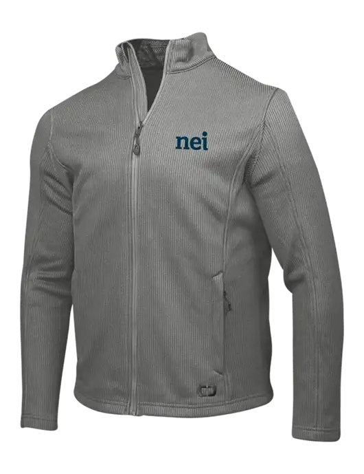 OGIO Medium Grey Grit Fleece Jacket w/NEI Logo