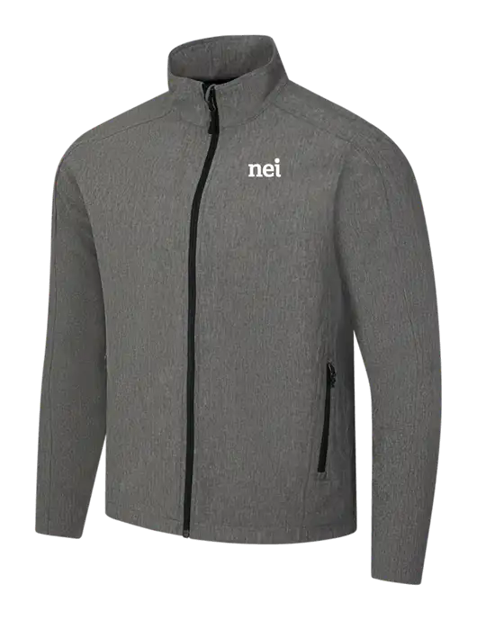 Medium Grey Heather Core Soft Shell Jacket w/NEI Logo