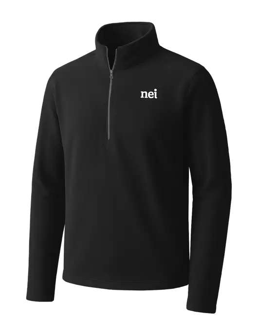 Black Microfleece 1/2 Zip Pullover w/NEI Logo