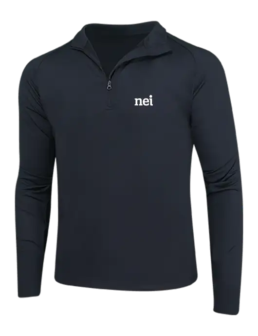 Black Sport Wick Stretch 1/4 Zip Pullover w/NEI Logo
