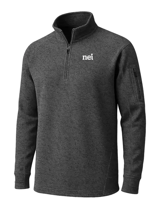Graphite Heather Tech Fleece 1/4 Zip Pullover w/NEI Logo