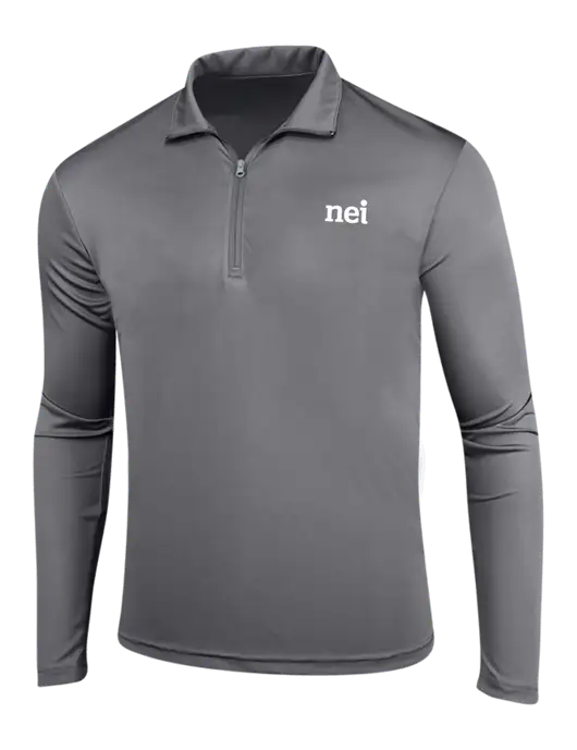 Medium Grey PosiCharge Competitor 1/4 Zip Pullover w/NEI Logo