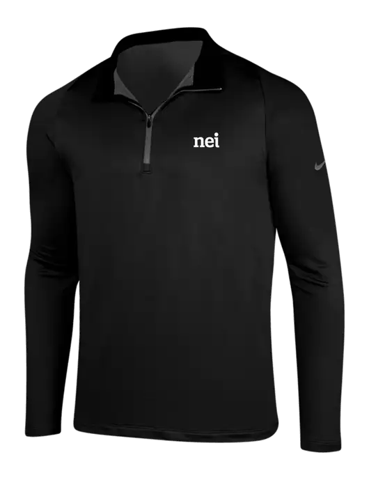 NIKE Black/Dark Grey Dry-Fit Stretch 1/2 Zip Cover-Up w/NEI Logo