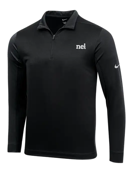 NIKE Black Dry 1/2 Zip Cover-Up w/NEI Logo