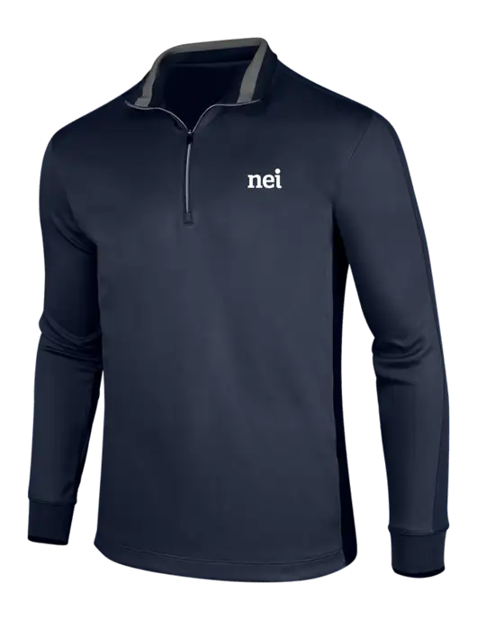 NIKE Midnight Navy Heather/Midnight Navy Dry-Fit 1/2 Zip Cover-Up w/NEI Logo